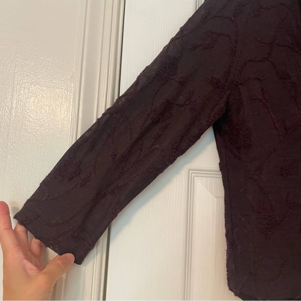 Johnny Was Deep Purple Cardigan & Tank Top Set - Picture 2 of 11